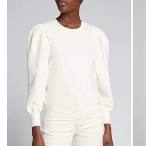FRAME Pleated Panel Sweatshirt in White
Size: Small